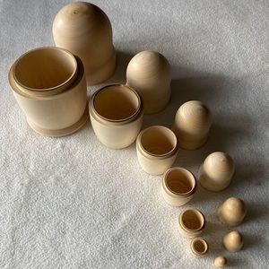 Unpainted Russian Nesting Dolls
